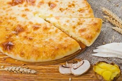С сыром, картофелем и грибами